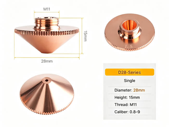 High-quality Laser Cutting Nozzles for Precision Cuts 2 D28 single