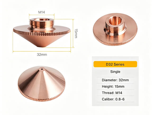 High-quality Laser Cutting Nozzles for Precision Cuts 5 D32 single