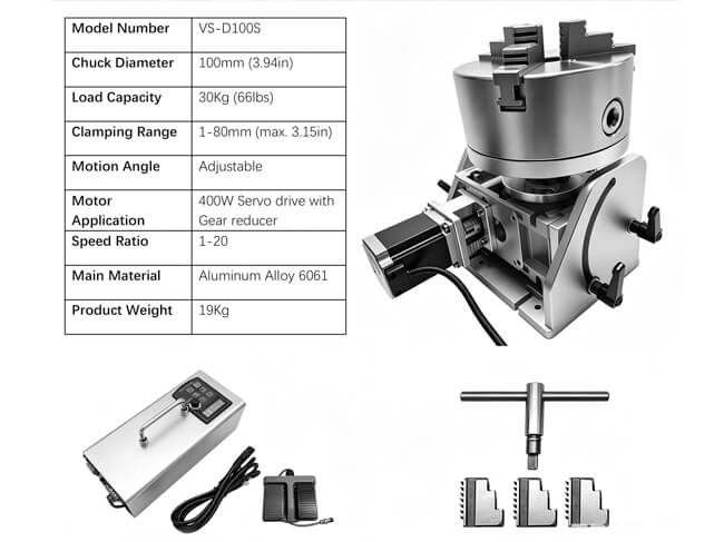 Rotary Shaft for Fiber Laser Welding Machine: Precision Welding Solutions 5 Rotary Shaft D100S