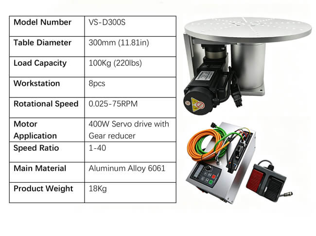 Best Rotary Table for Precision Welding 4 rotary table D300s