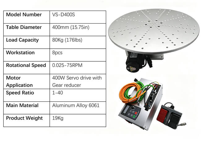 Best Rotary Table for Precision Welding 5 rotary table D400s
